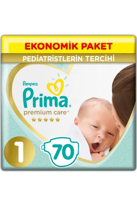 Prima Premium Care Bebek Bezi Eko Paket 1 Beden 70 Adet