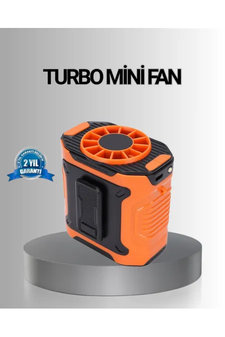 Turbo Mini Taşınabilir Fan – 100 Kademeli Dijital Hız Kontrolü ve Type-C Şarj