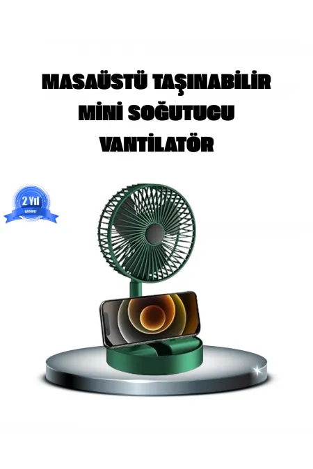 Katlanabilir Şarjlı Mini Fan 3 Kademeli Hız Ayarlı Taşınabilir