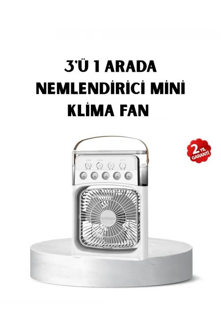 USB Bağlantılı Taşınabilir Mini Klima Fan 500ML Su Hazneli ve Sessiz Çalışma
