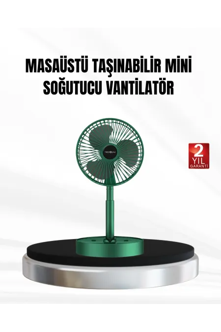 Şarjlı Mini Fan Katlanabilir 3 Hız Ayarlı Taşınabilir Tasarımlı
