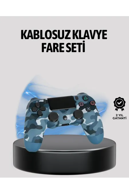 Kablosuz PS4 Controller Çift Motorlu Dayanıklı Gamepad